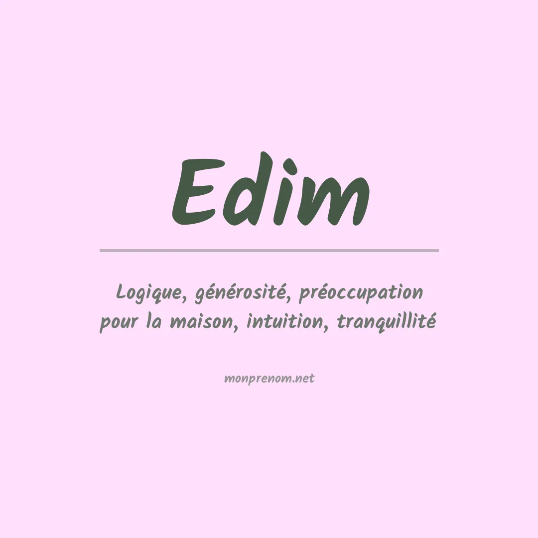 Prénom Edim
