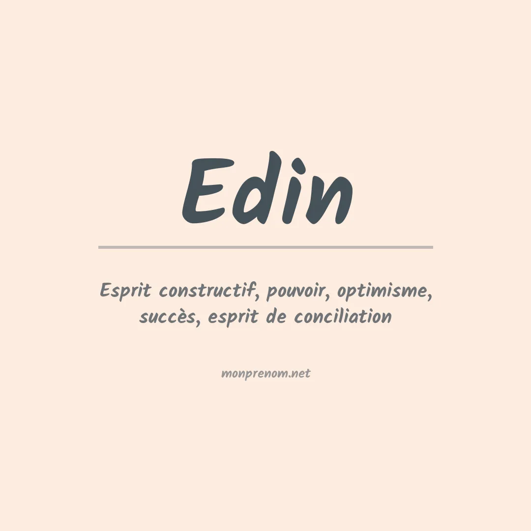 Prénom Edin