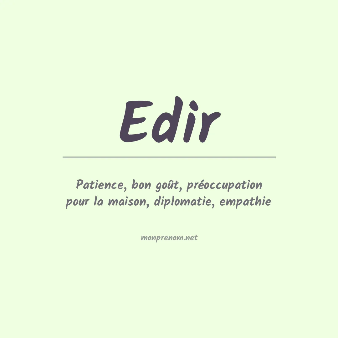 Prénom Edir