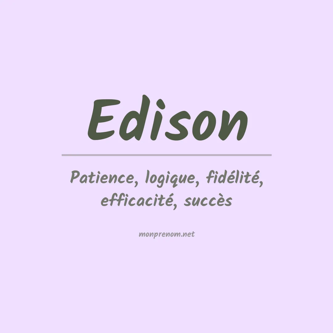Prénom Edison