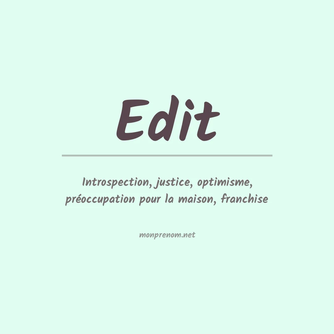 Prénom Edit
