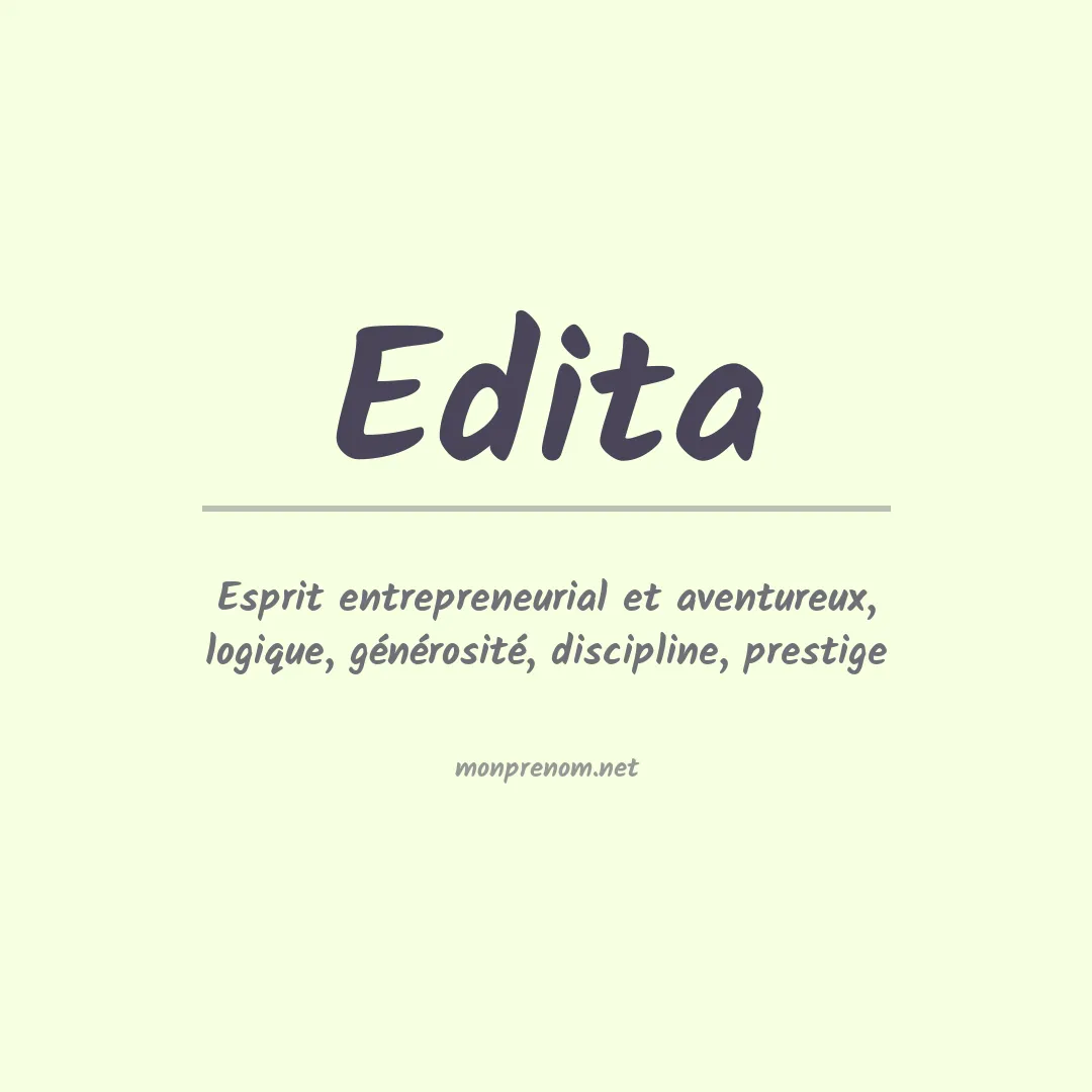 Prénom Edita