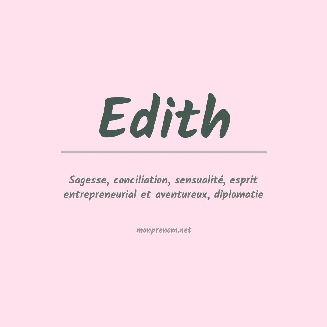 Prénom Edith