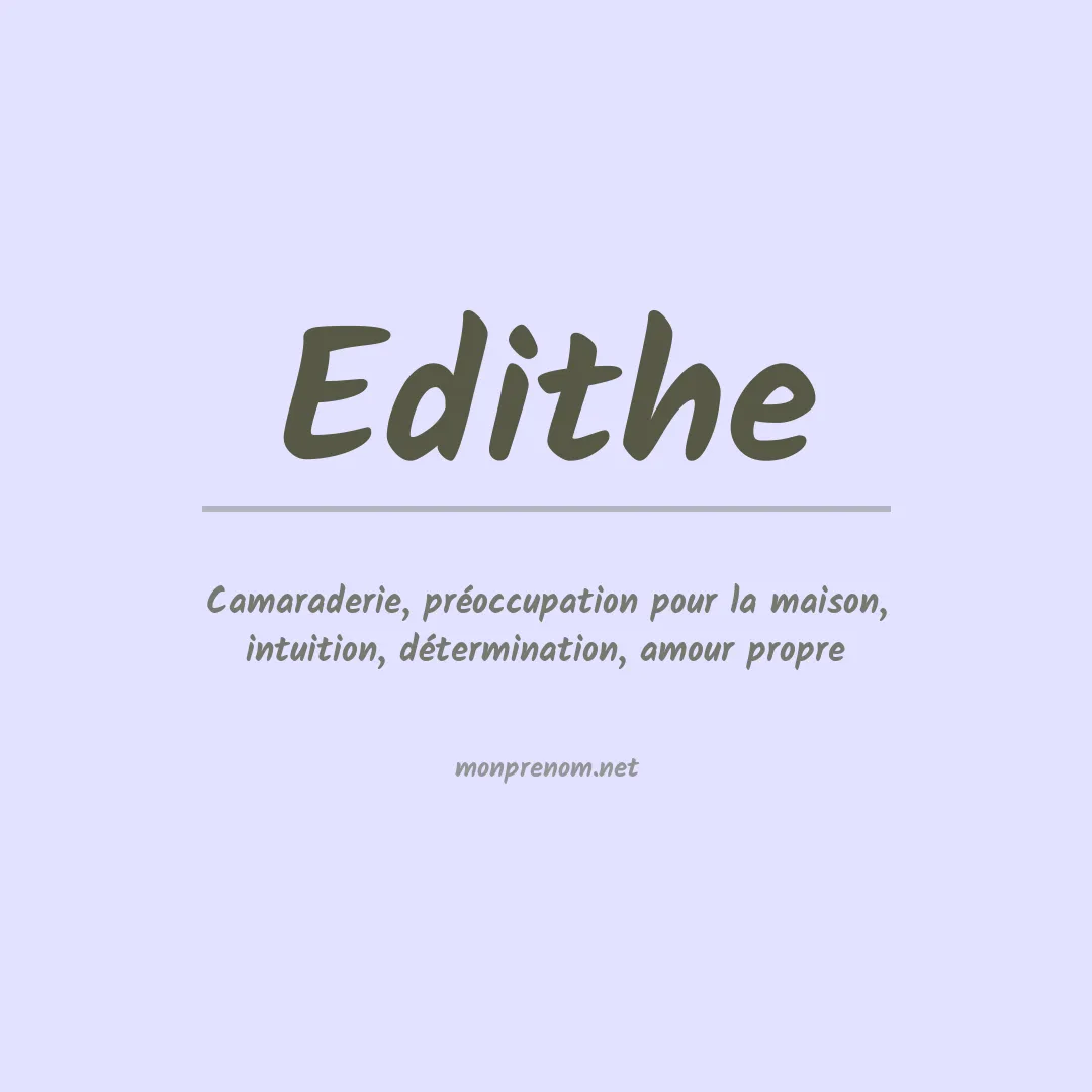 Prénom Edithe