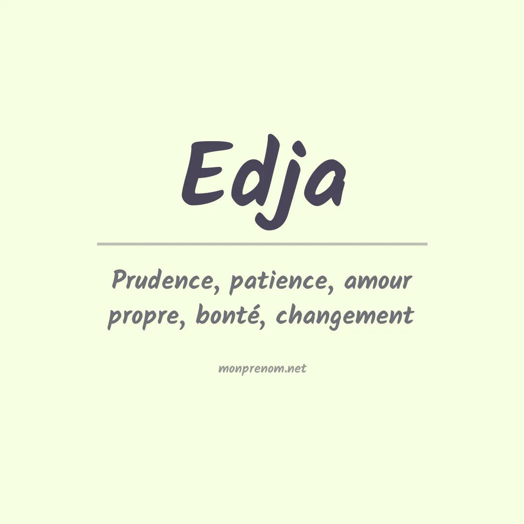 Prénom Edja
