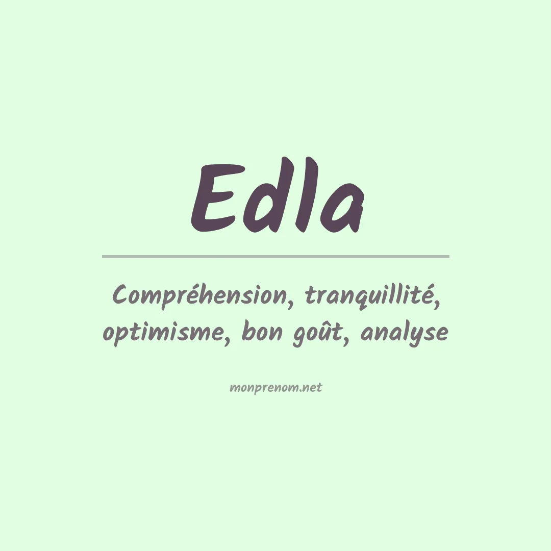 Prénom Edla