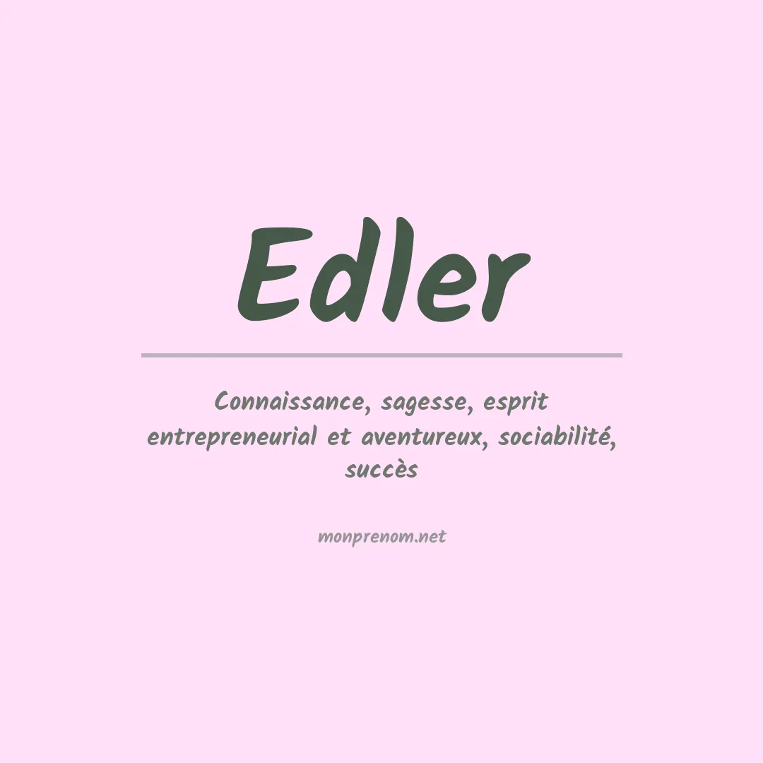 Prénom Edler