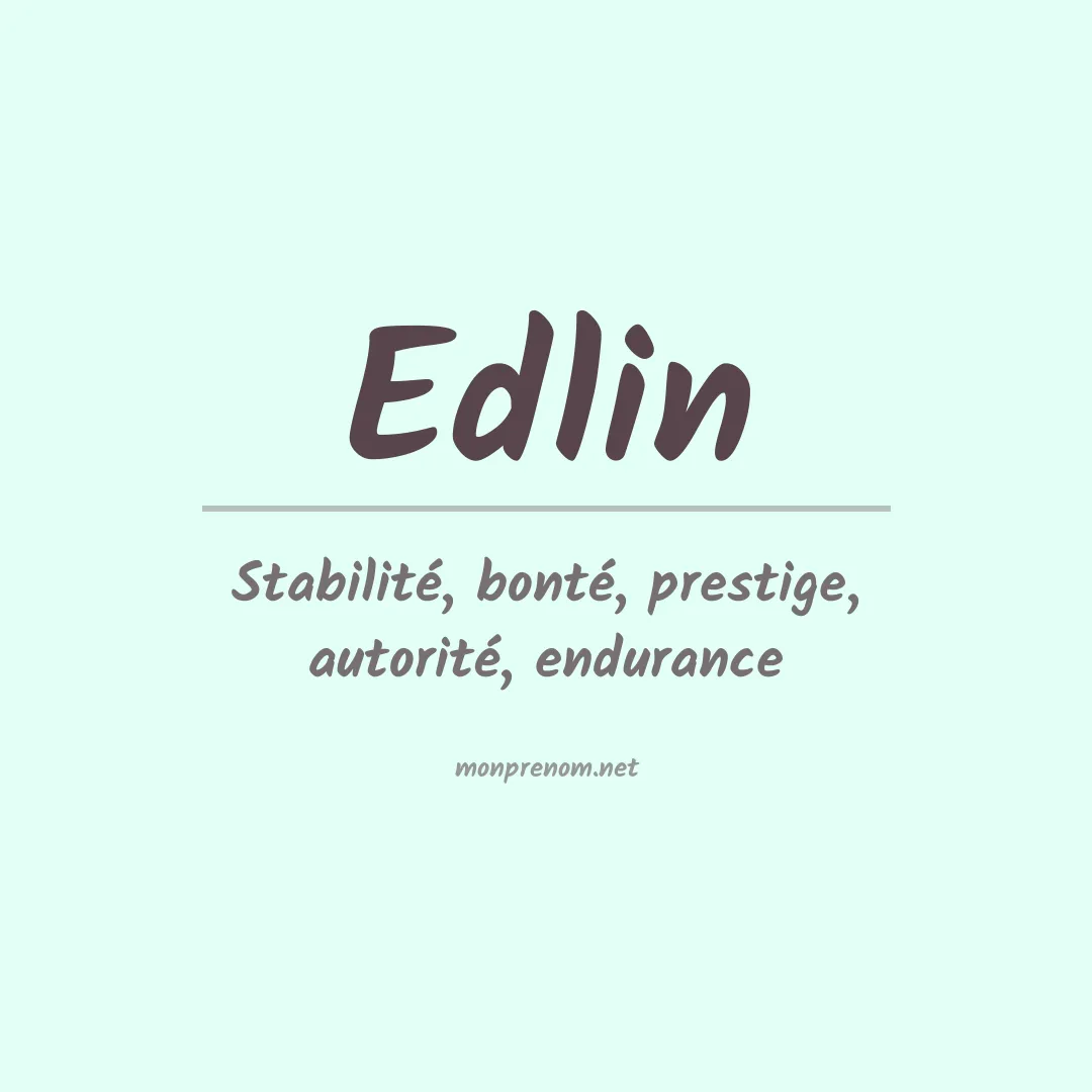Prénom Edlin