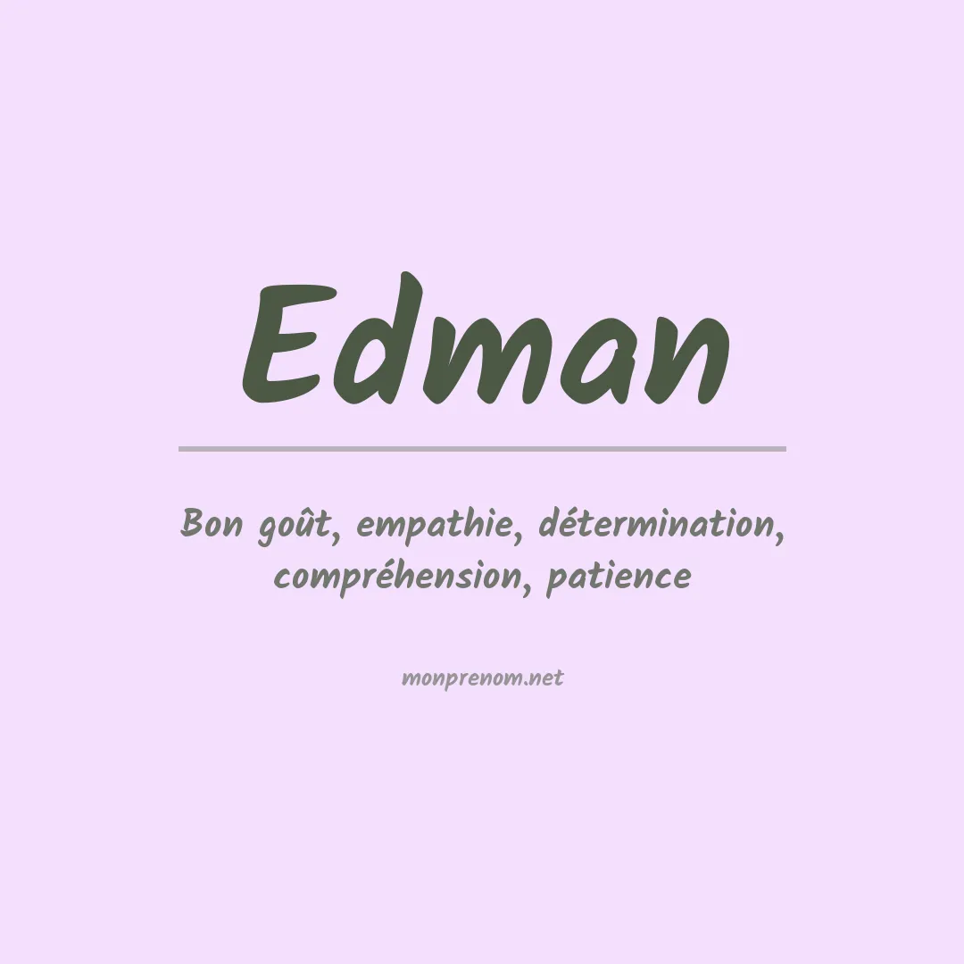 Prénom Edman