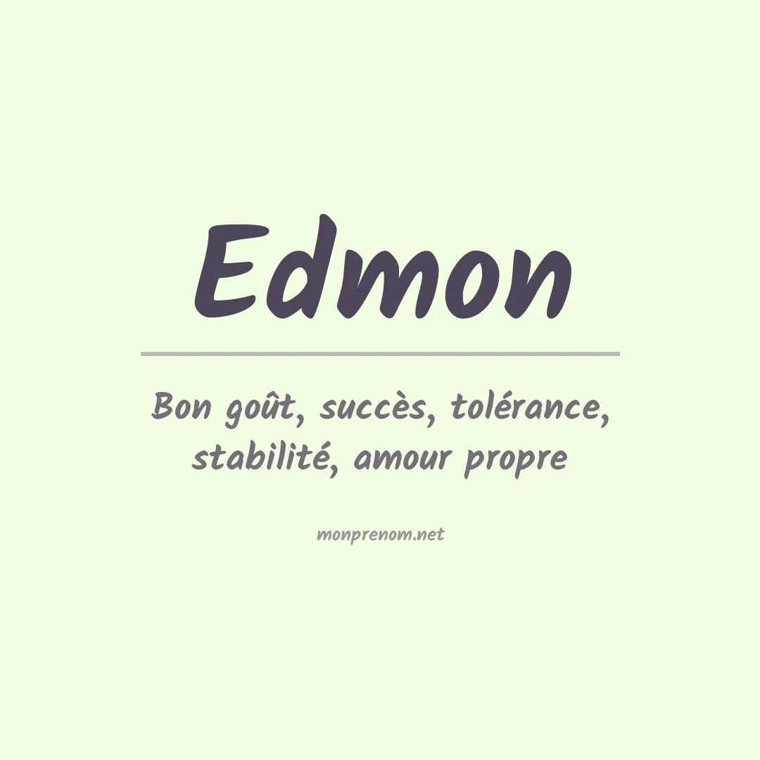 Prénom Edmon