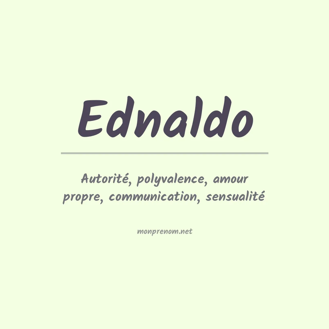 Signification du prénom Ednaldo
