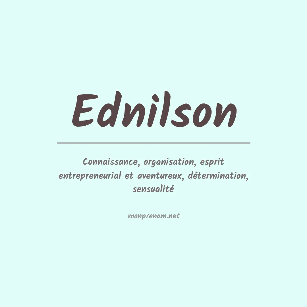 Prénom Ednilson