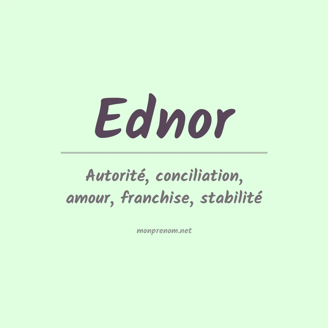 Prénom Ednor
