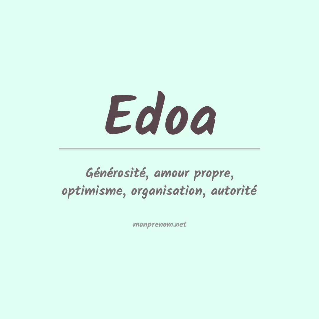 Prénom Edoa