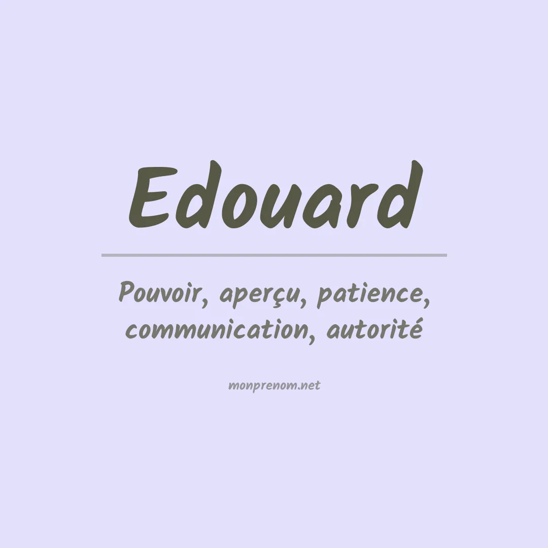 Prénom Edouard