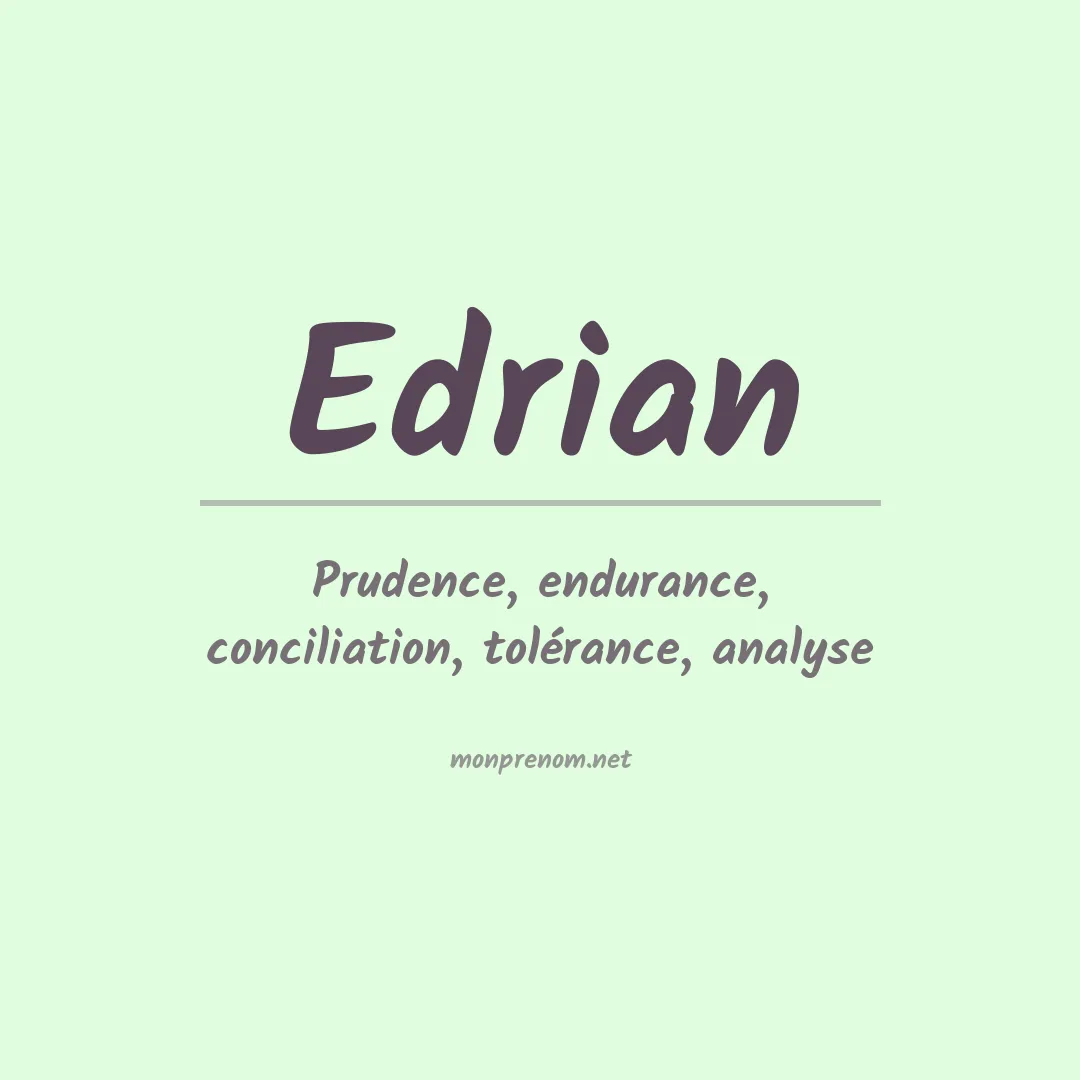 Prénom Edrian