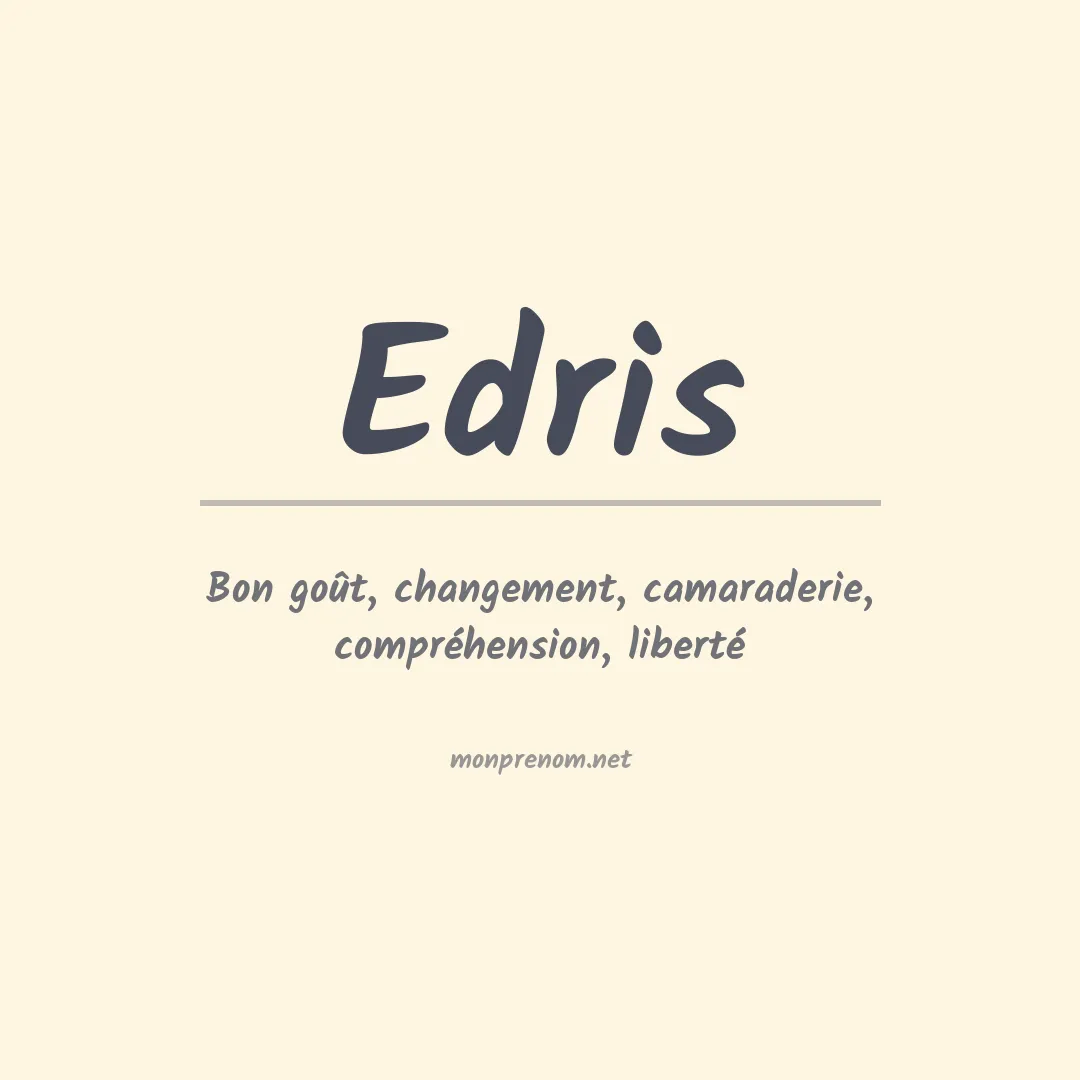 Prénom Edris