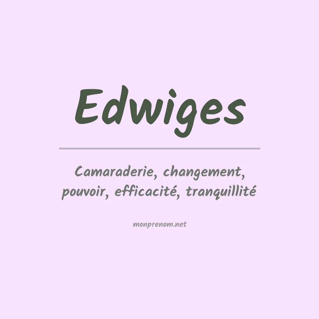 Prénom Edwiges