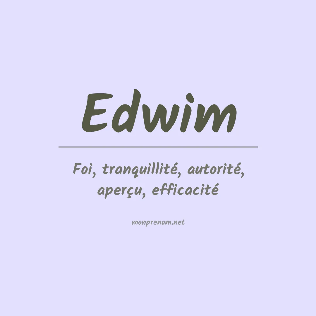 Prénom Edwim
