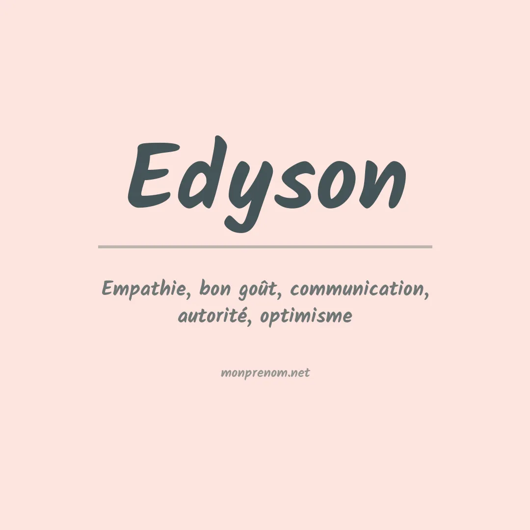 Prénom Edyson
