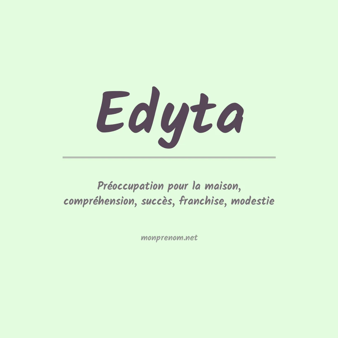 Prénom Edyta
