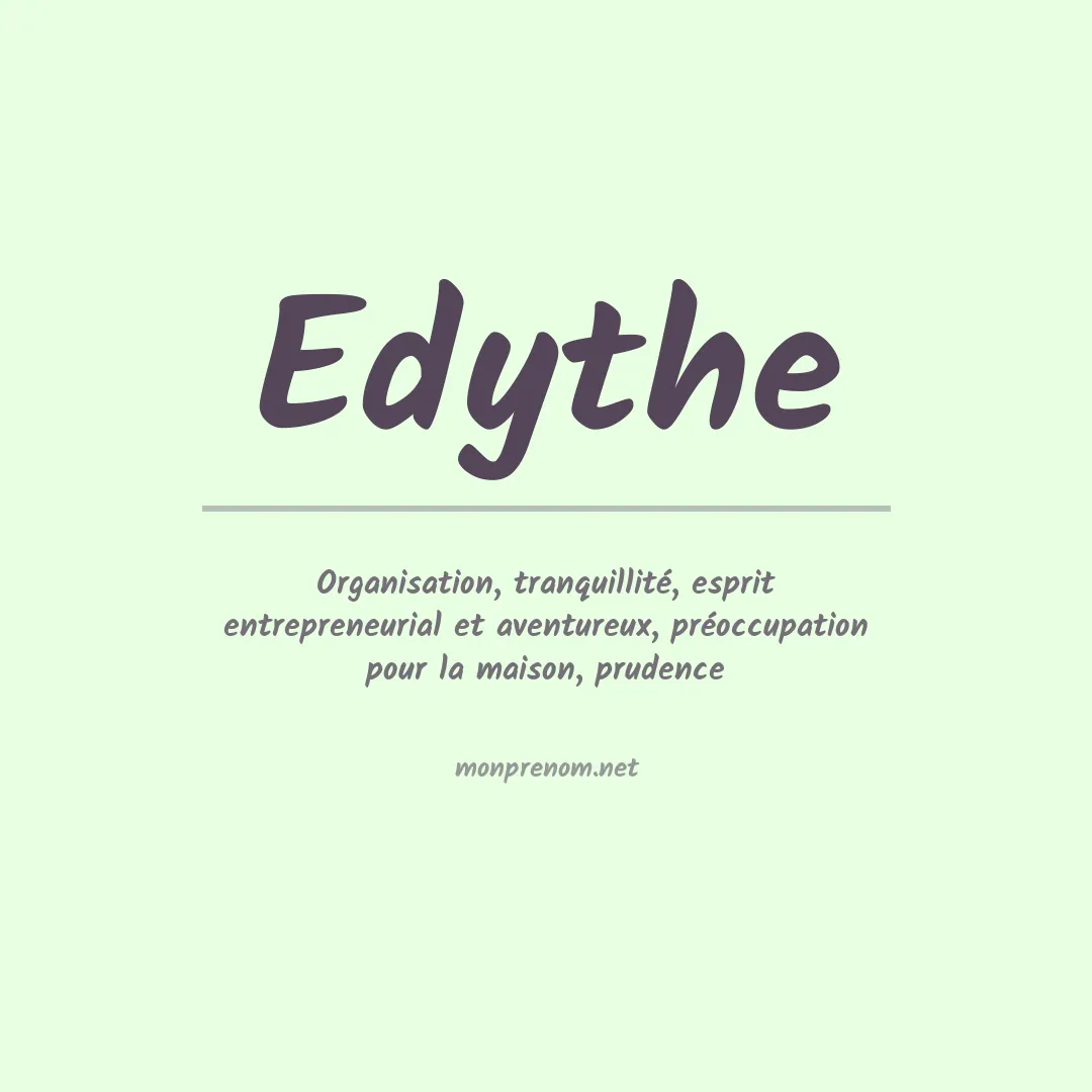 Signification du prénom Edythe