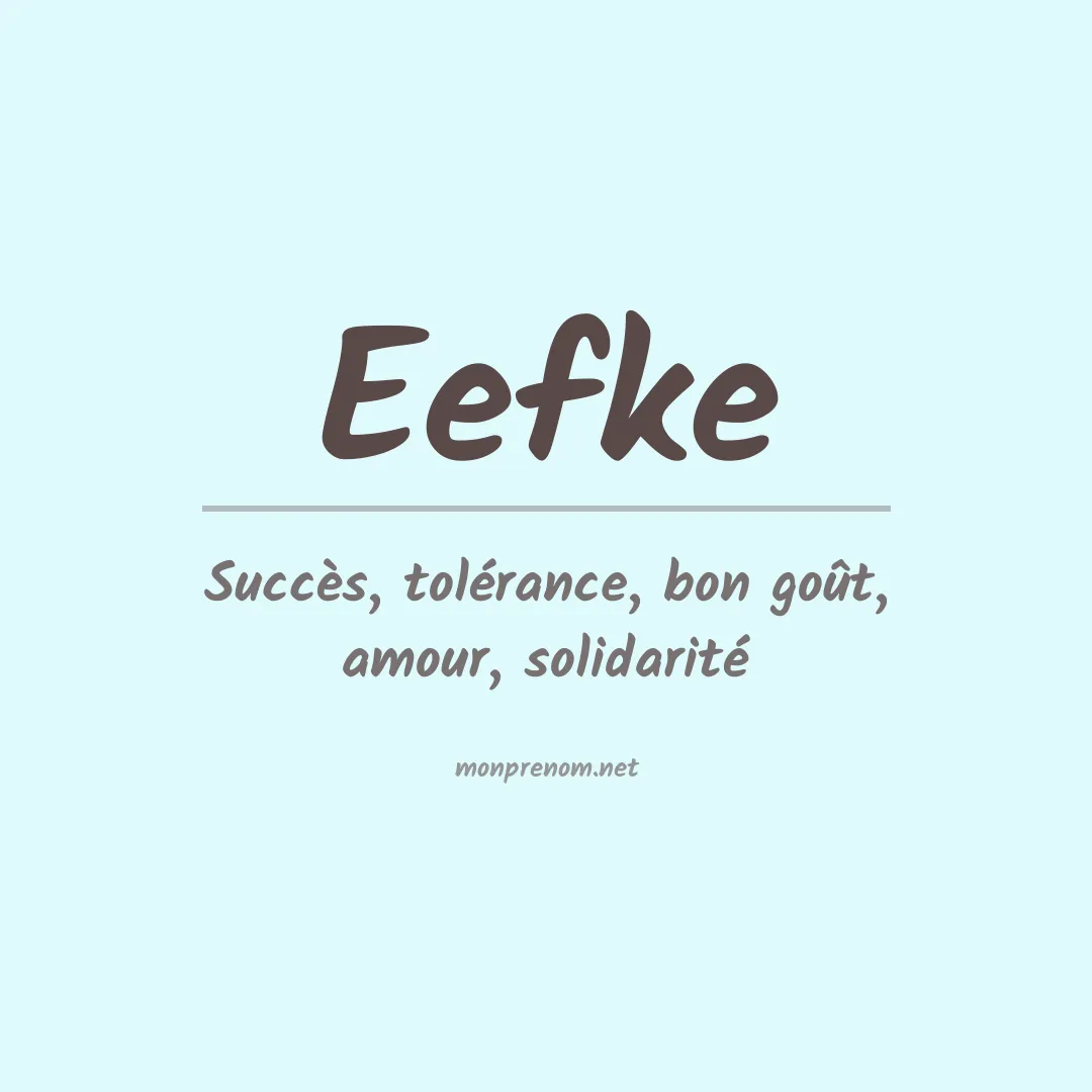 Signification du prénom Eefke