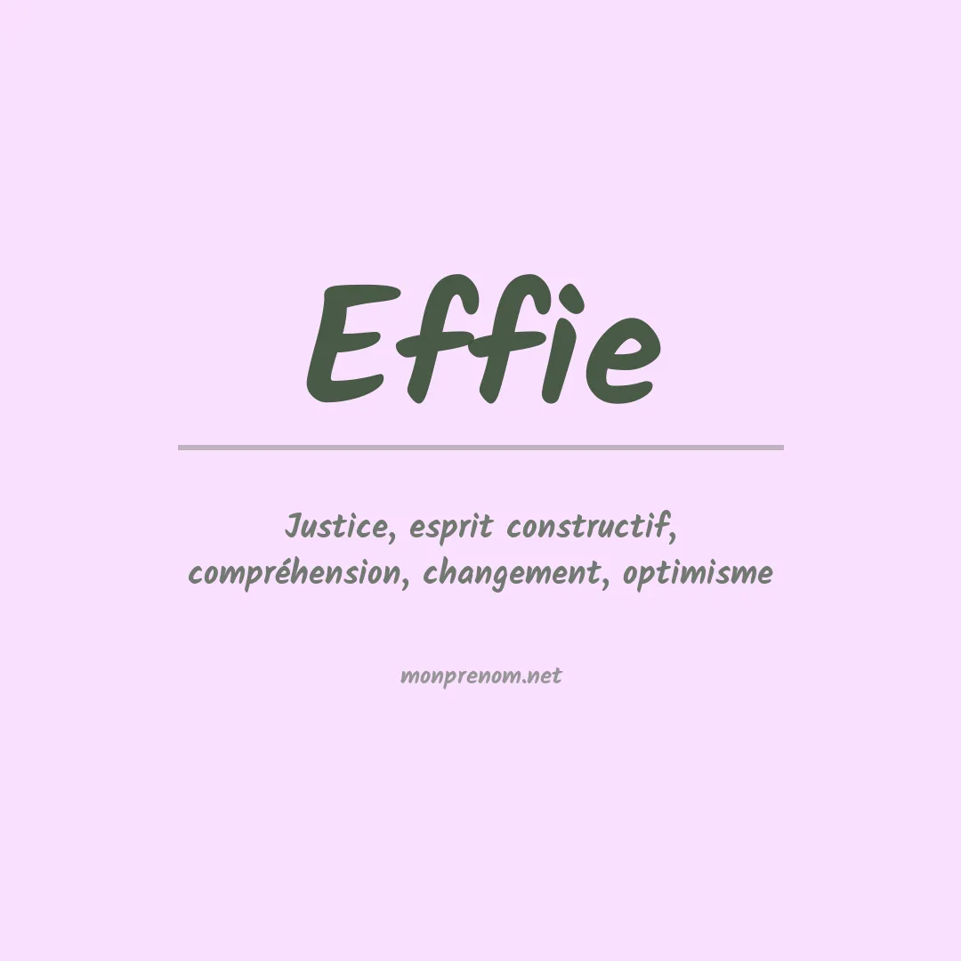 Signification du prénom Effie