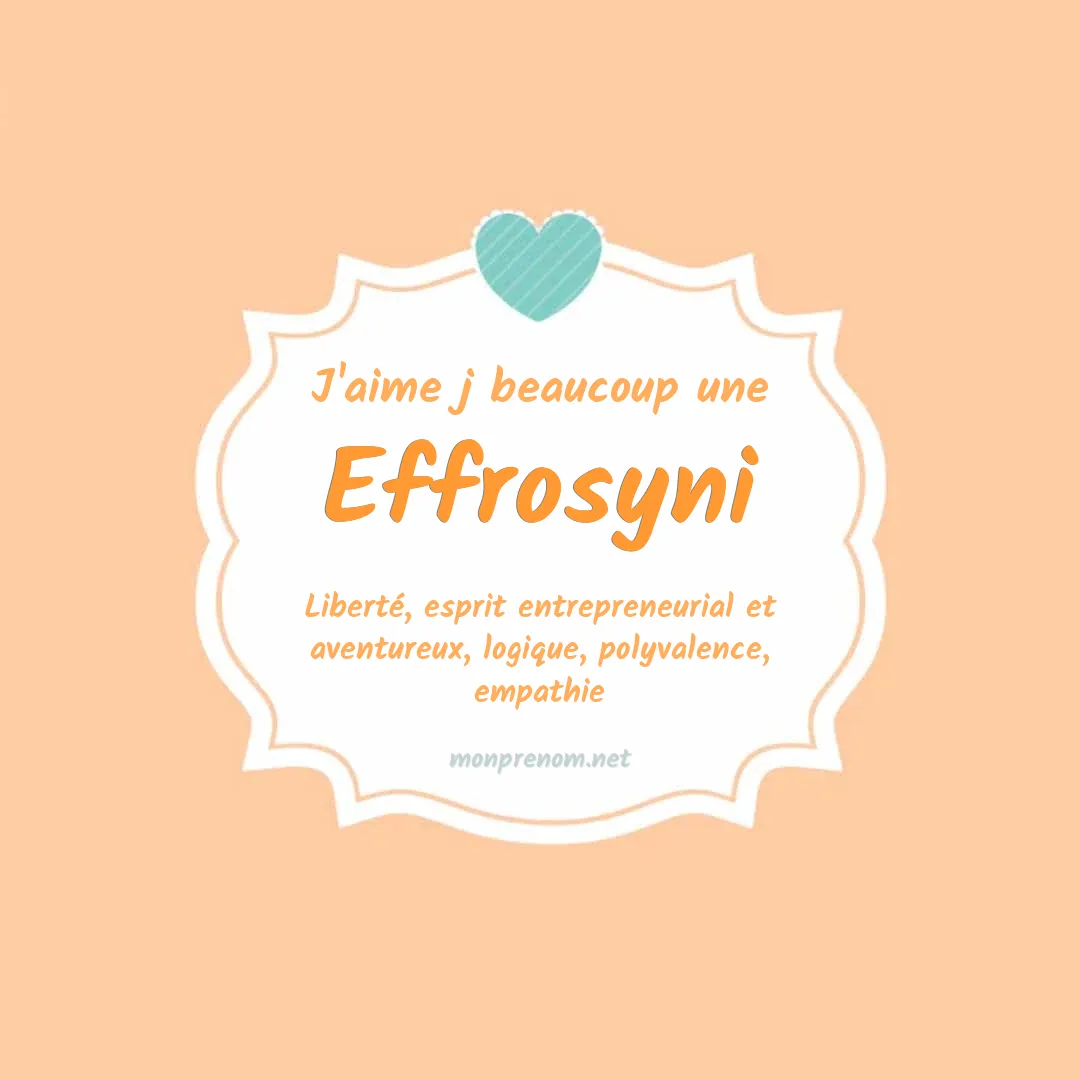 J'aime beaucoup Effrosyni