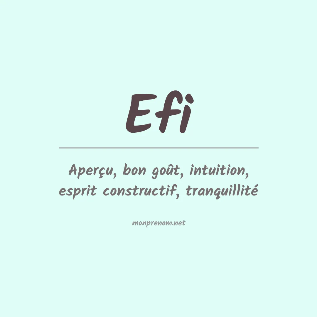 Signification du prénom Efi