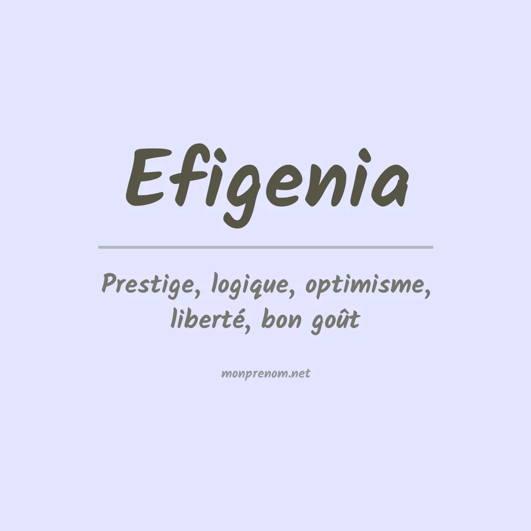 Signification du prénom Efigenia