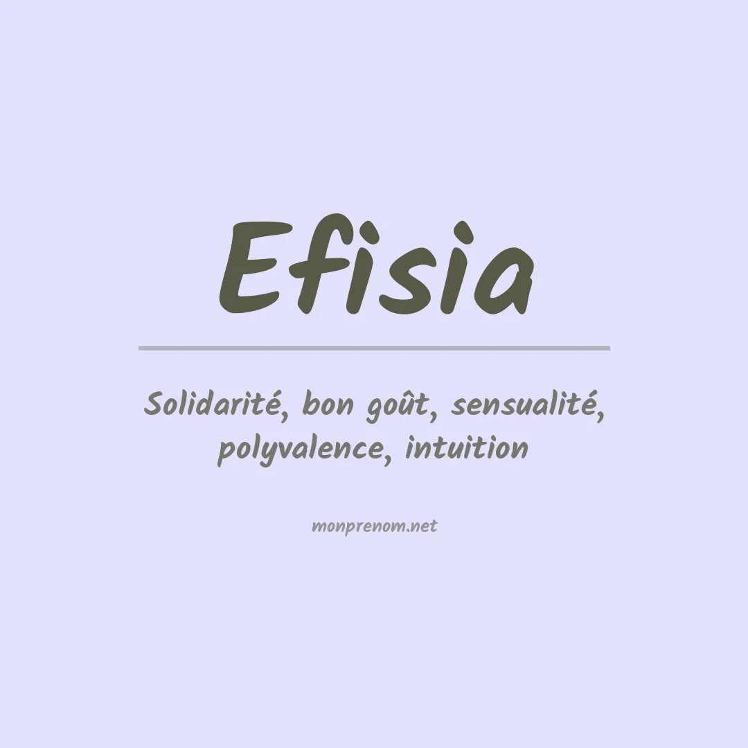 Signification du prénom Efisia