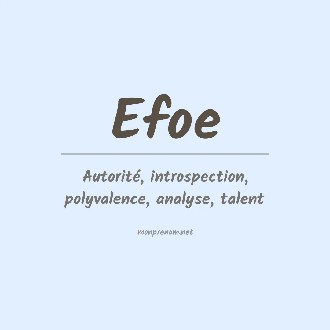 Signification du prénom Efoe