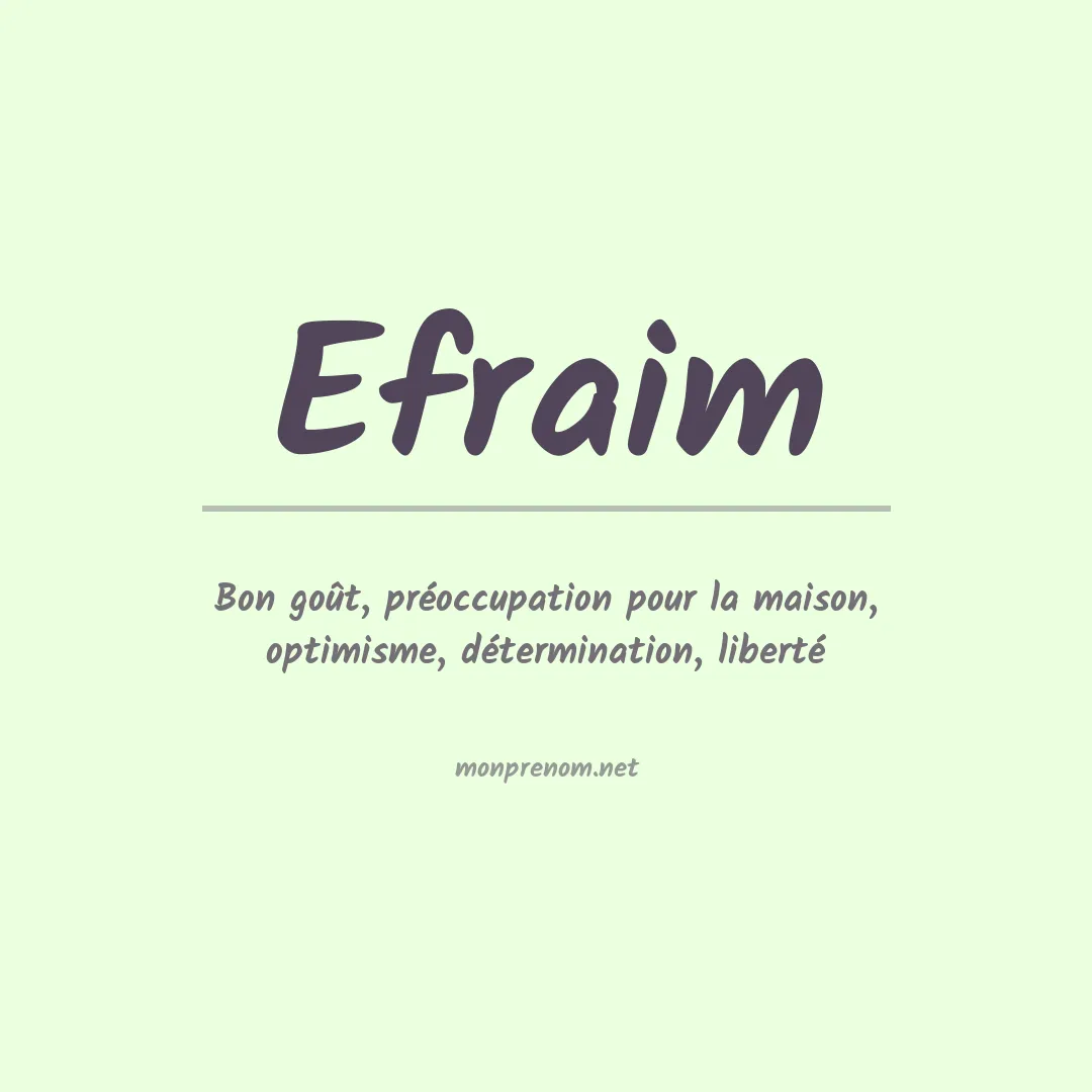Prénom Efraim