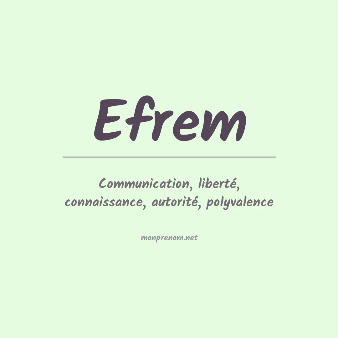 Prénom Efrem