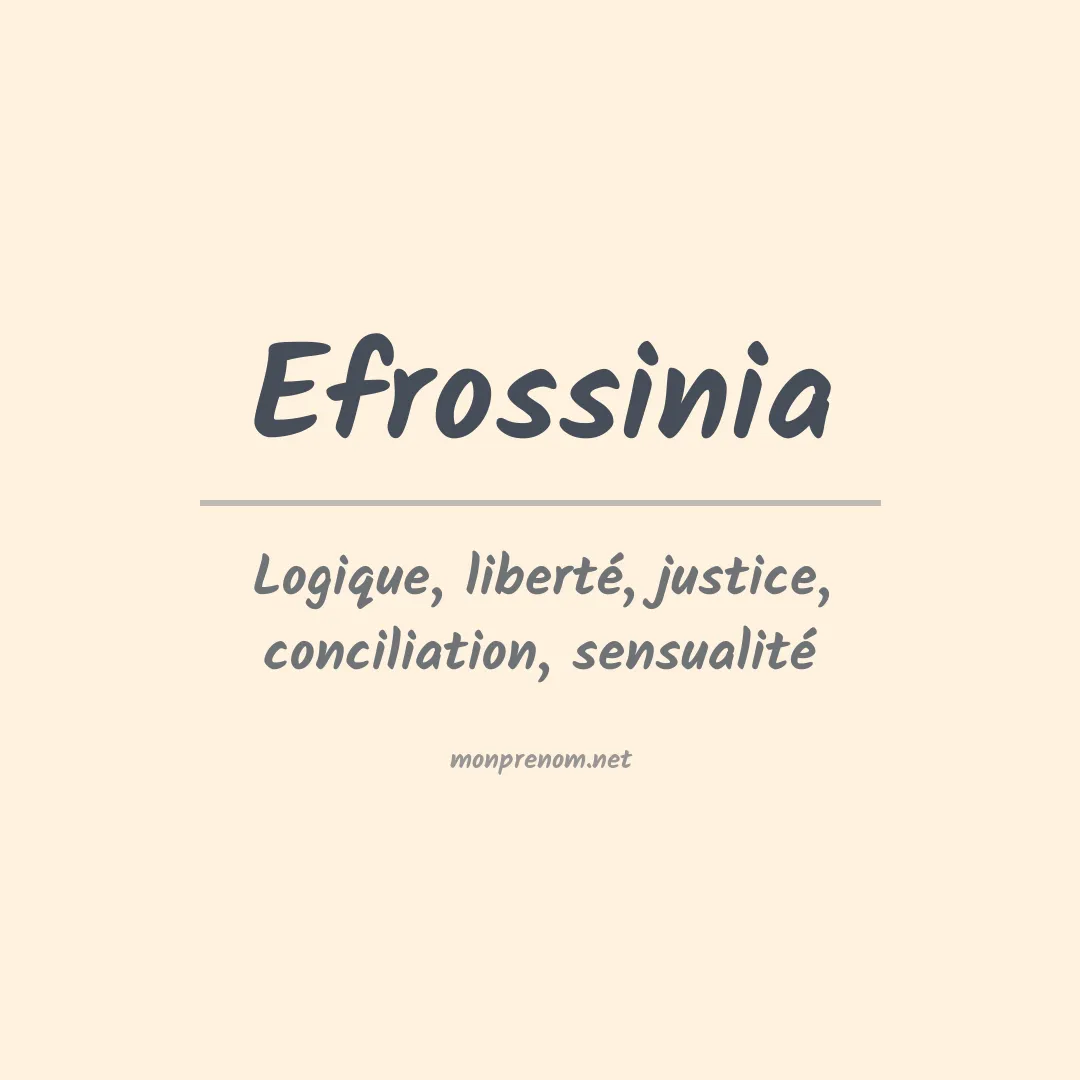 Signification du prénom Efrossinia