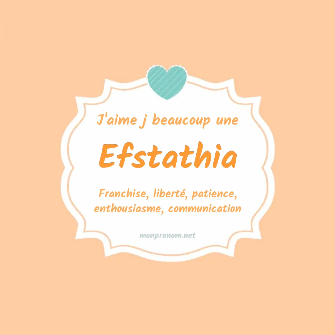 J'aime beaucoup Efstathia
