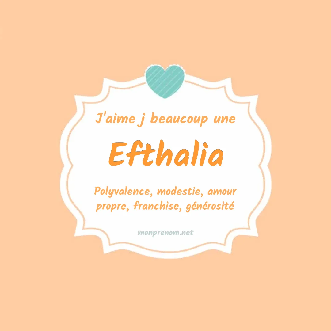J'aime beaucoup Efthalia