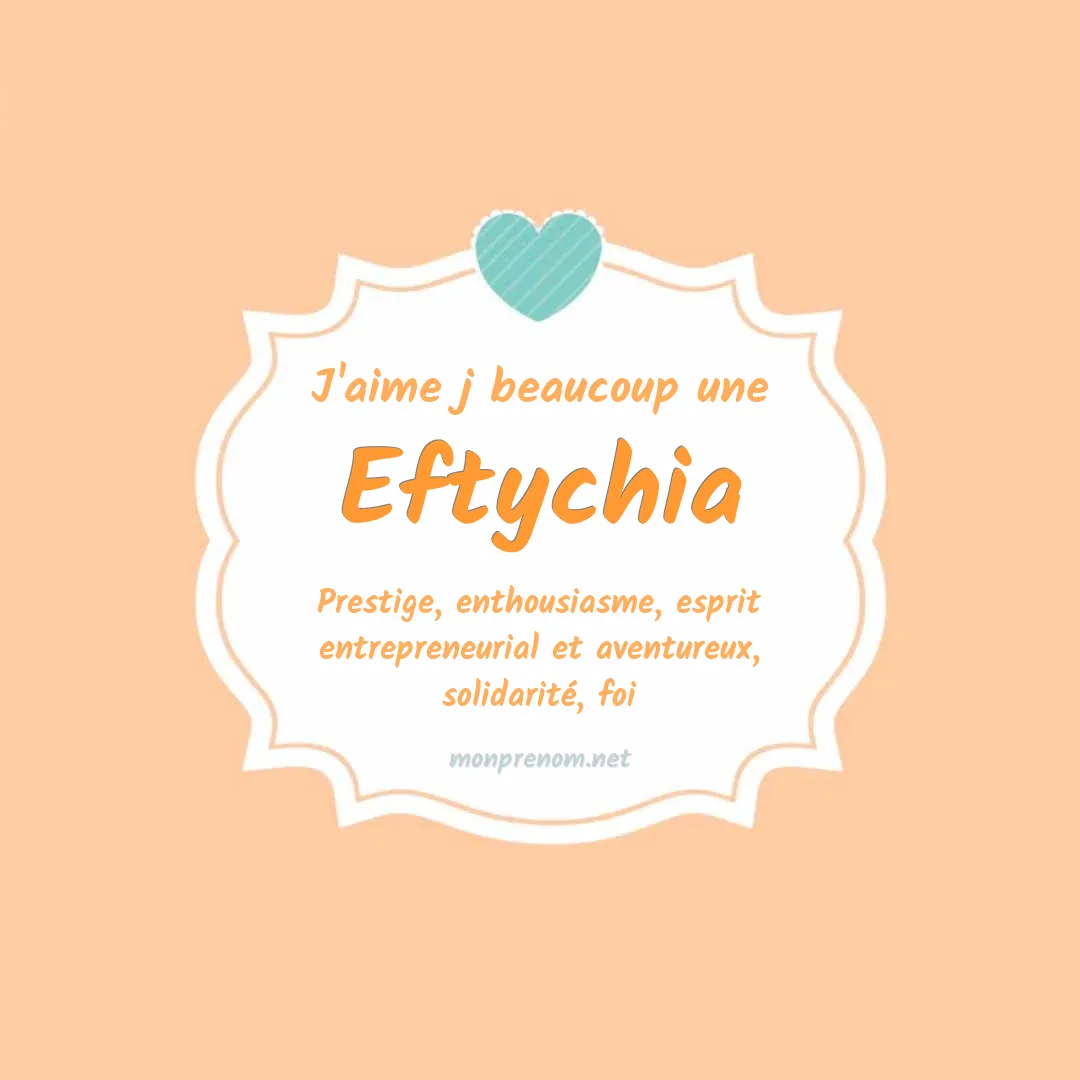 J'aime beaucoup Eftychia