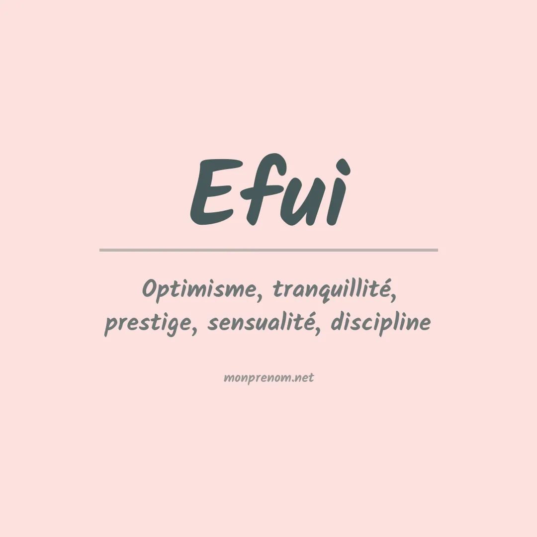Signification du prénom Efui
