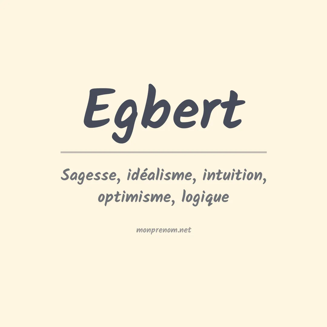 Prénom Egbert