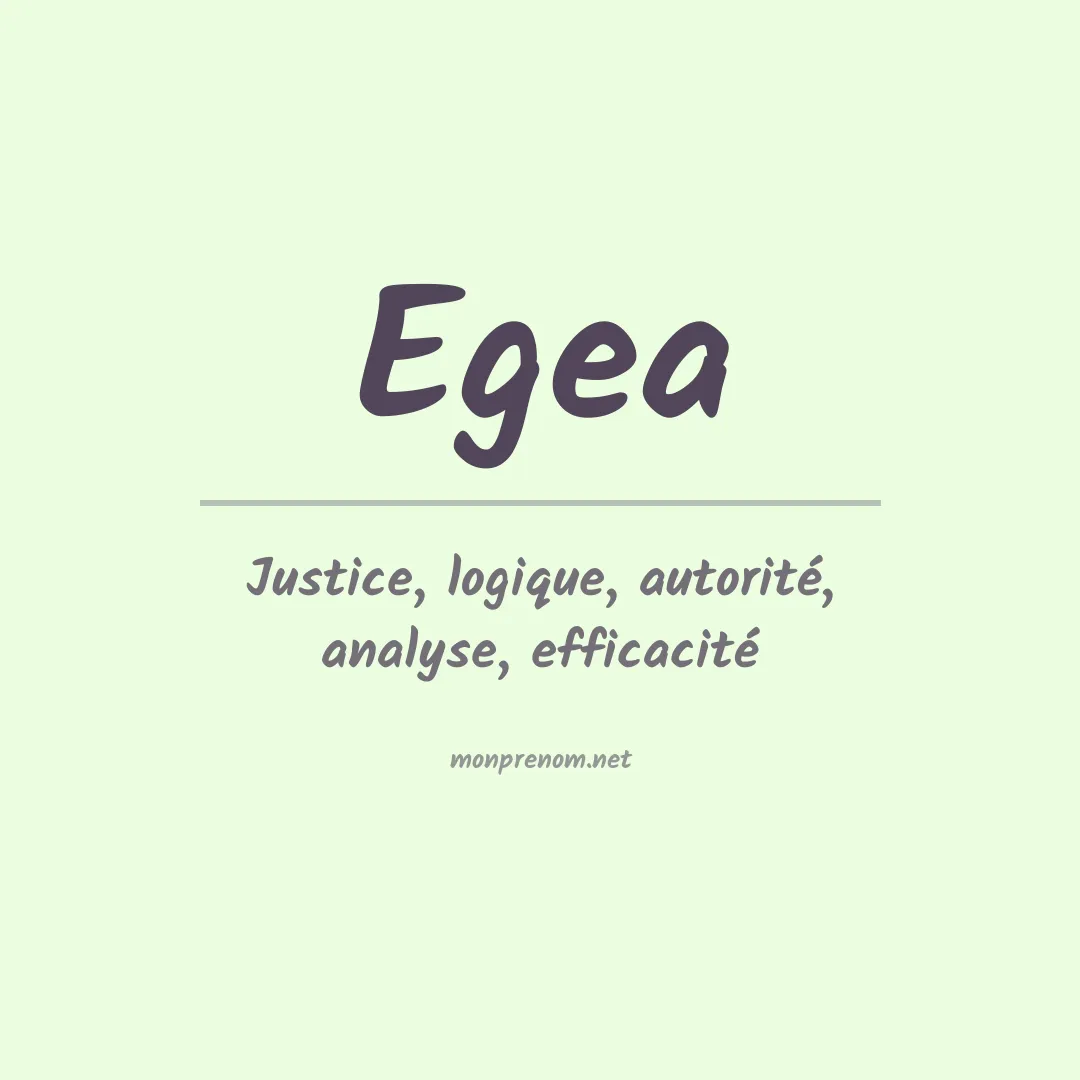 Signification du prénom Egea