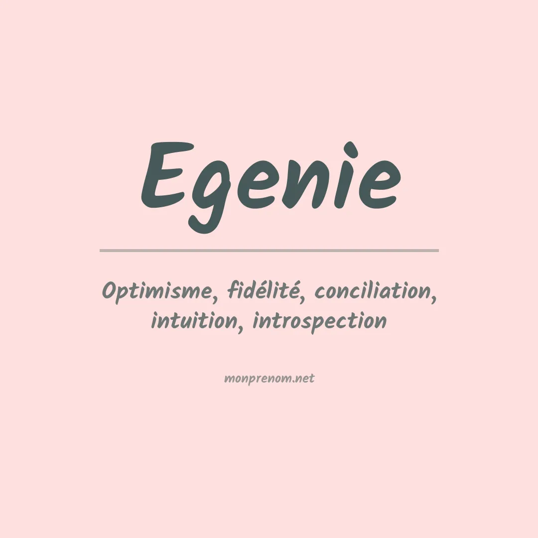 Signification du prénom Egenie