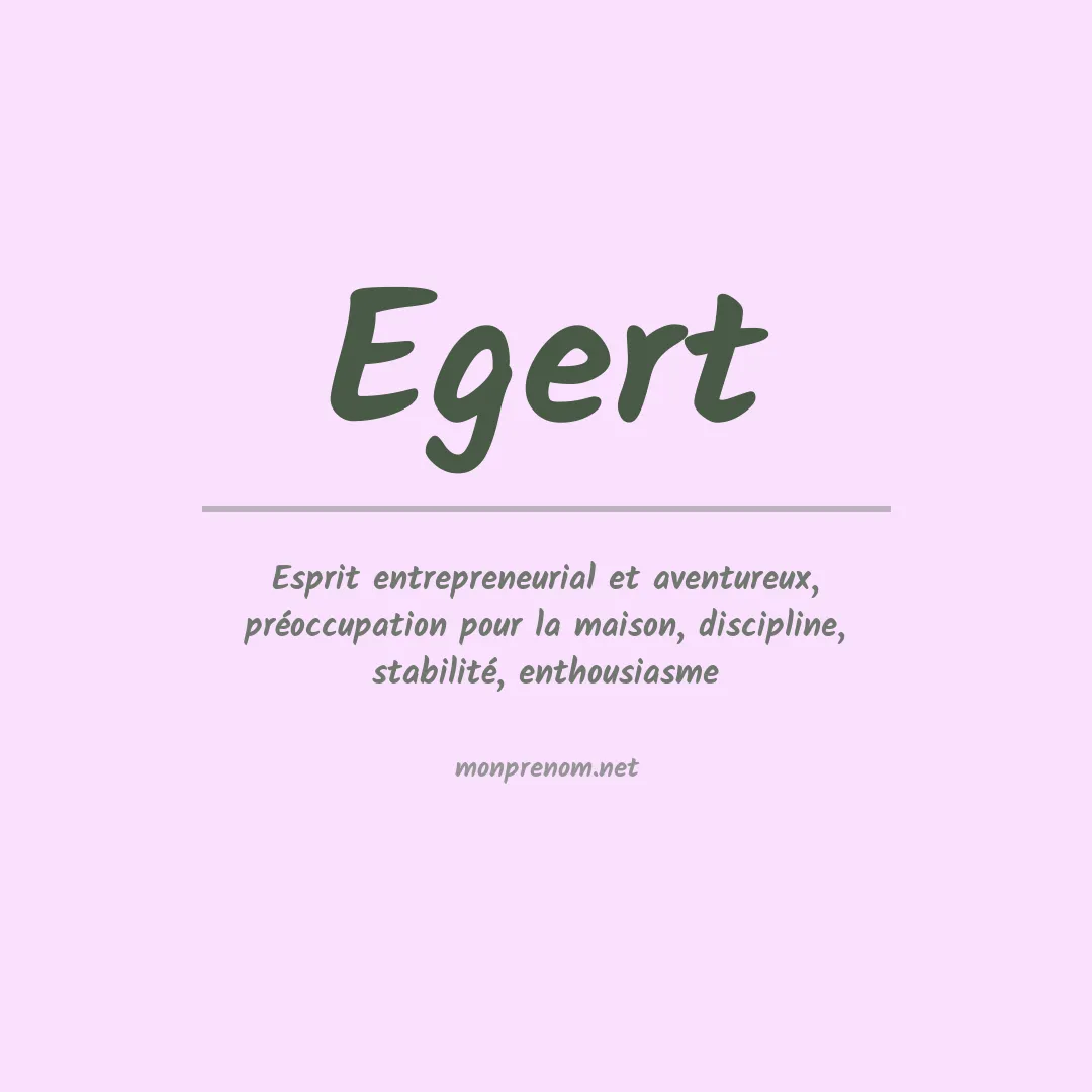 Prénom Egert
