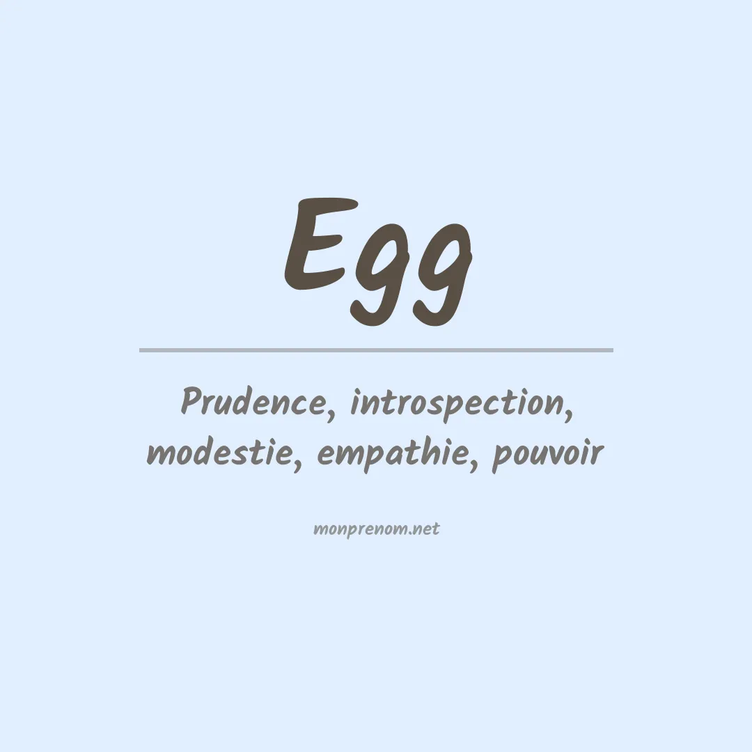 Signification du prénom Egg