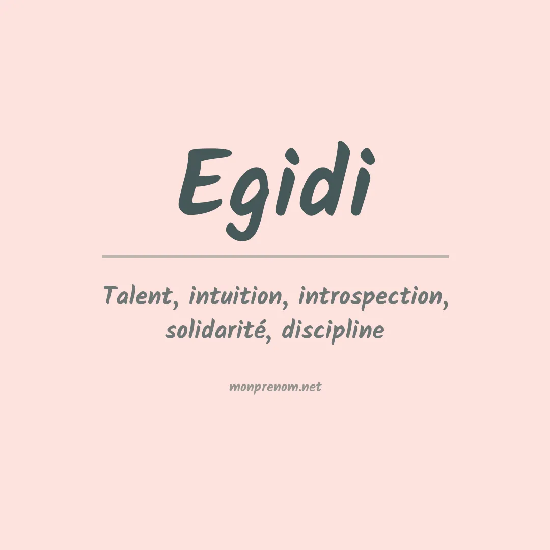 Signification du prénom Egidi