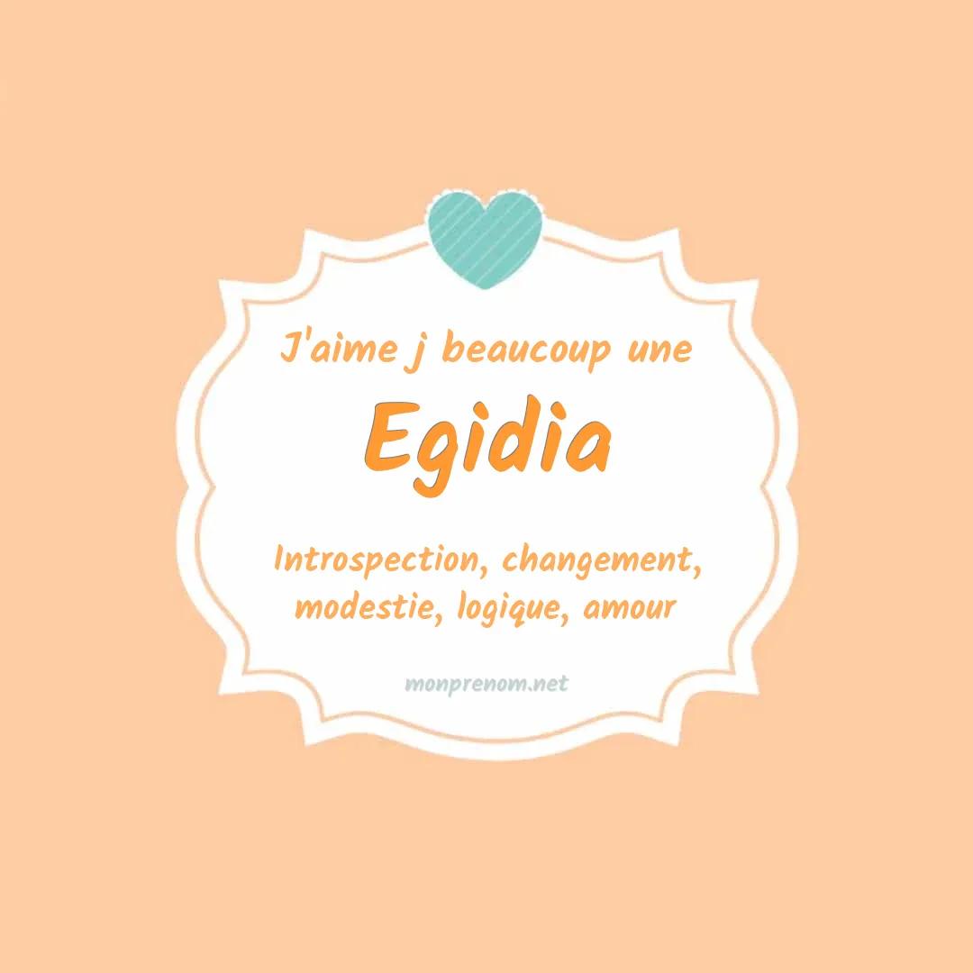 J'aime beaucoup Egidia