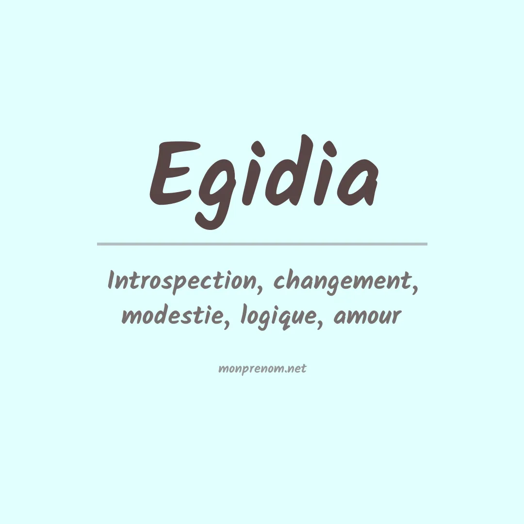 Signification du prénom Egidia
