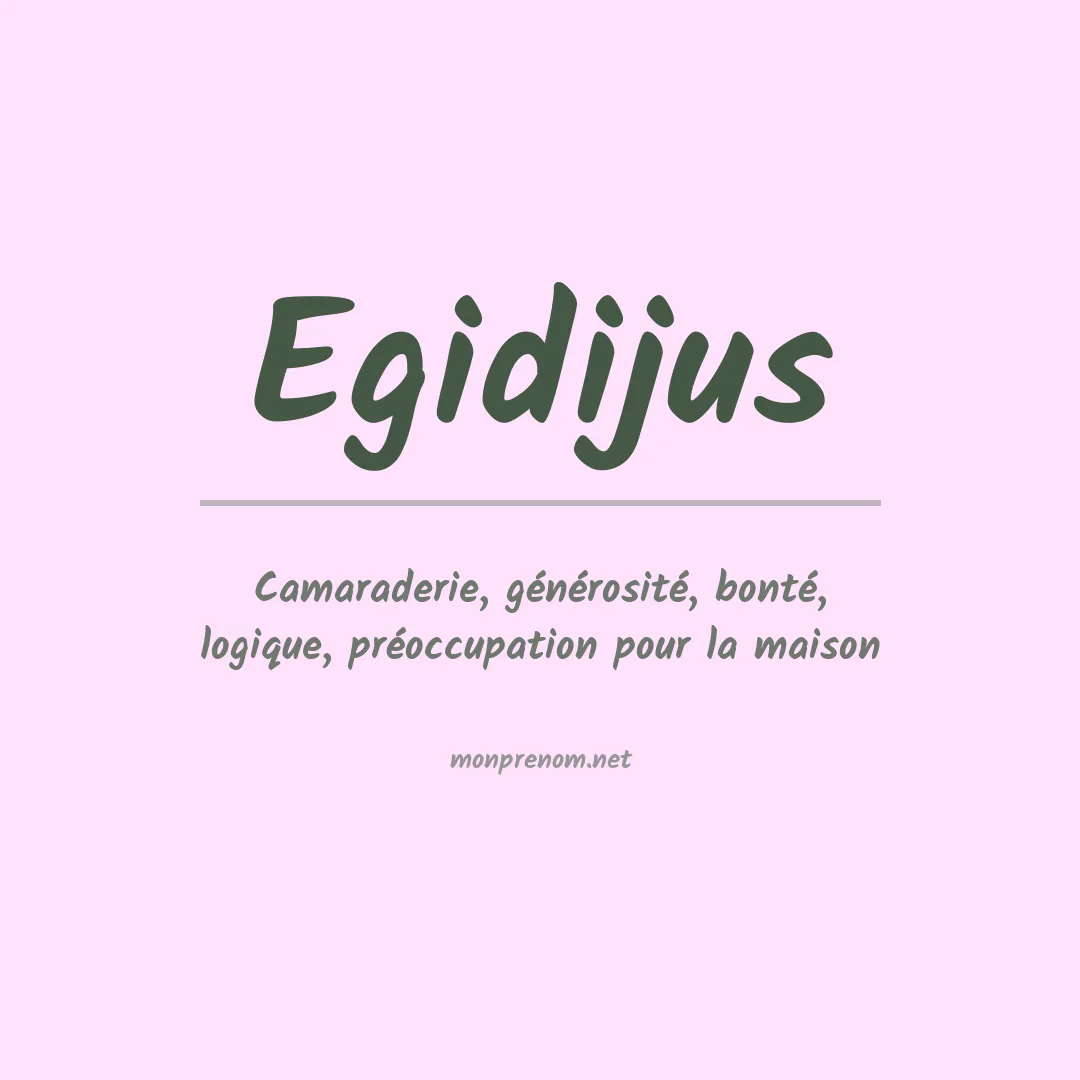 Prénom Egidijus