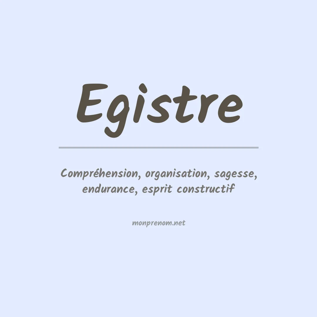 Prénom Egistre